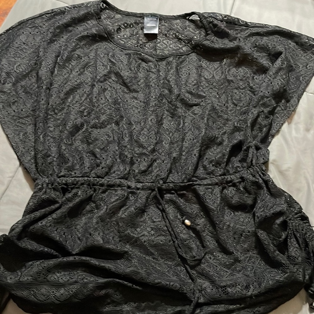 GUC Catalina Swim Cover Black Lace -SZ 2X